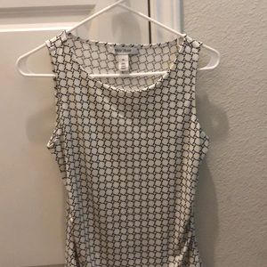 White house black market white and black tank top